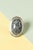 Silver silver ring by Anders Högberg, oversized with an oval cabochon cut granite stone. The silver around the stone is...