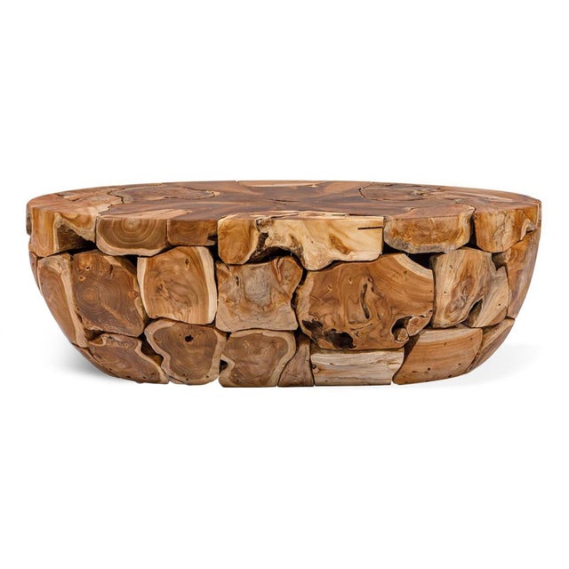 Oval Teak Root Coffee Table For Sale In Los Angeles - Image 6 of 10