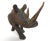 Figurative Mid 20th Century African Carved Wood Black Rhinoceros Sculpture For Sale - Image 3 of 13