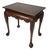 Late 20th Century Hekman Chippendale Style Walnut Burl Tea Table With Pull-Out Slides For Sale