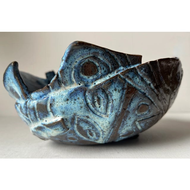 Scandinavian Brutalist Studio Art Pottery Bowl For Sale In New York - Image 6 of 8