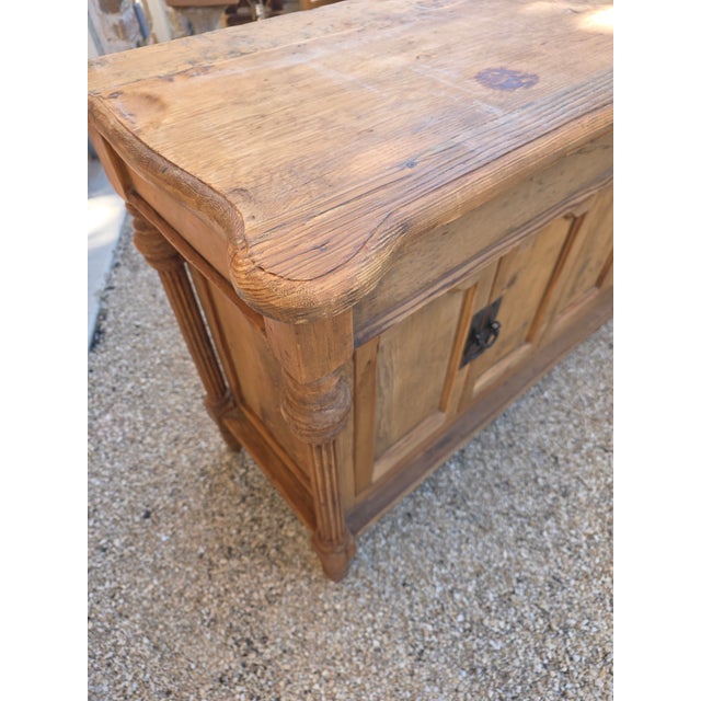 Rustic European Pine Counter or Sideboard Buffet Cabinet For Sale - Image 13 of 13