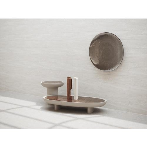 Wood Lacquered Structure and Black Marble Round Side Table by Ultramobili For Sale - Image 7 of 10