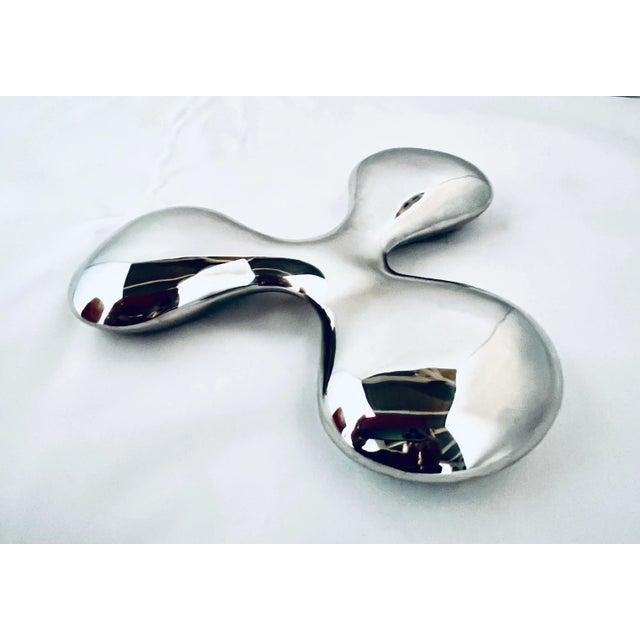 Nambe Karim Rashid "Morphic" Blobism Trivet for Nambe For Sale - Image 4 of 6