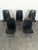 Vintage Scandinavian Black Chairs, Set of 5 For Sale - Image 3 of 8