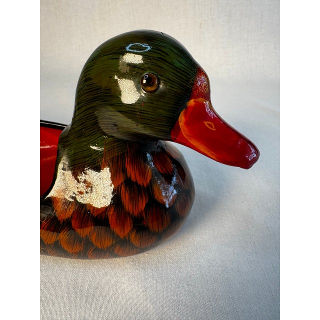 Mid 20th Century Folk Art Style Painted Duck Dish For Sale In Houston - Image 6 of 11