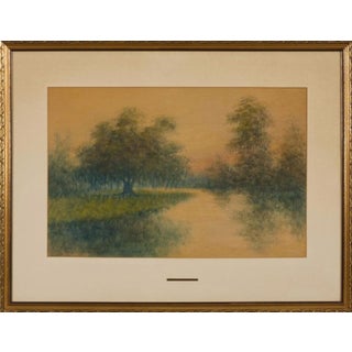 Oak on the Bayou (Framed Antique Landscape Painting), Alexander Drysdale For Sale