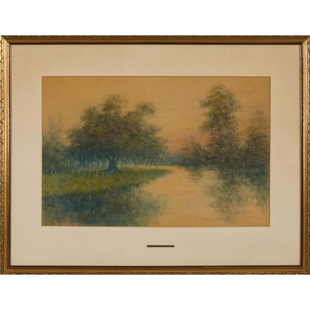 Oak on the Bayou (Framed Antique Landscape Painting), Alexander Drysdale For Sale