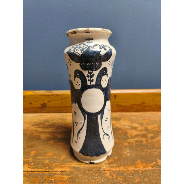 White Large 18th Century Italian Ceramic Apothecary Jars, 1760s, Set of 2 For Sale - Image 8 of 18