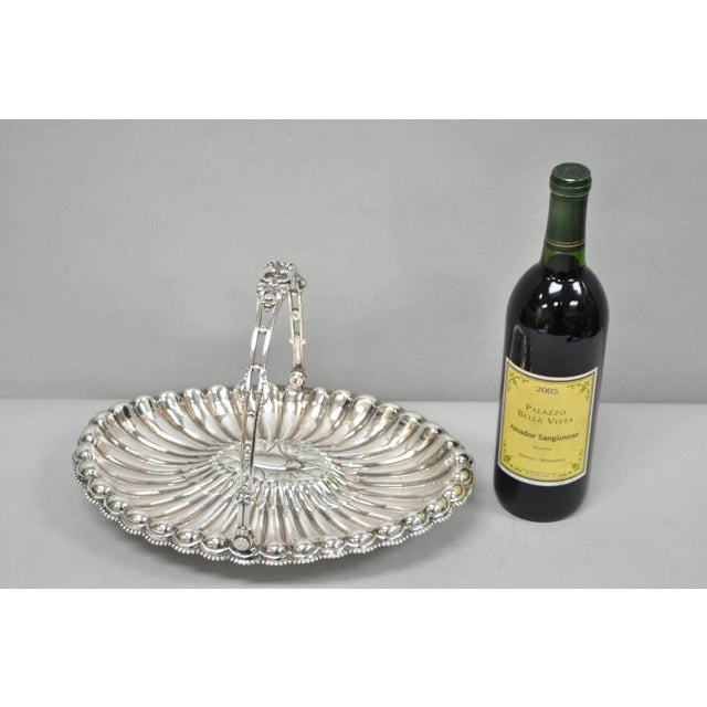 Antique Rogers & Bro Silver Plated Wedding Brides Basket W Reticulated Handle For Sale - Image 16 of 17