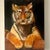 Late 20th Century Vintage Painting of Regal Tiger on Canvas, Signed For Sale - Image 4 of 14