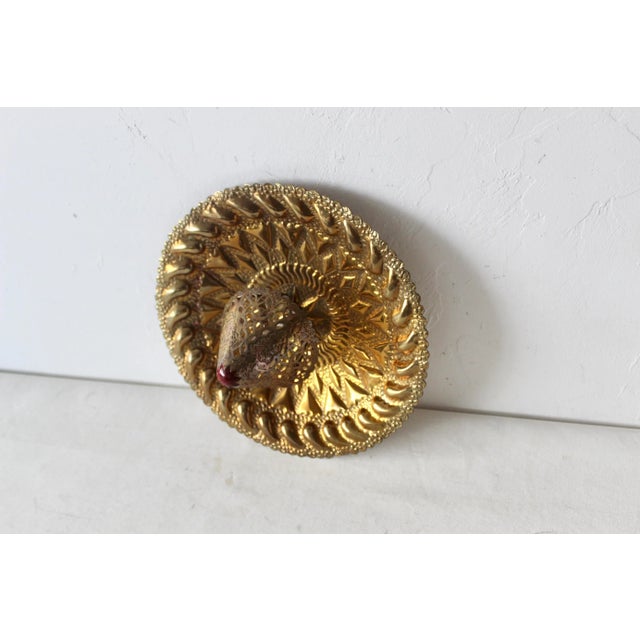 Moroccan 1970s Moroccan Style Decorative Brass Wall Light Sconce Vintage For Sale - Image 3 of 11