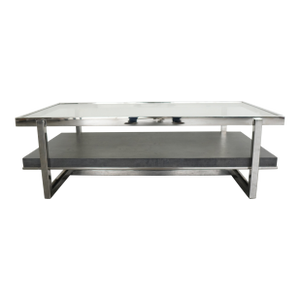 Vintage Chrome & Glass Coffee Table