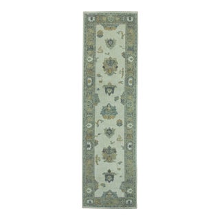 Turkish Oushak Rug 2'5" x 8'6" #19131 For Sale