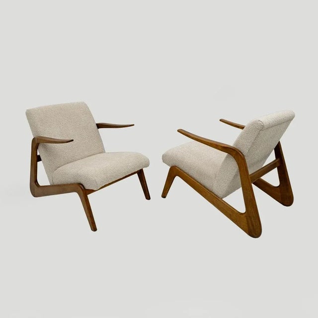 Set of Mid-Century Modern Italian Bouclè Lounge Chairs, 1970s For Sale - Image 9 of 9