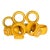 Vintage Italian Yellow Ceramic Napkin Rings - Set of 8 For Sale