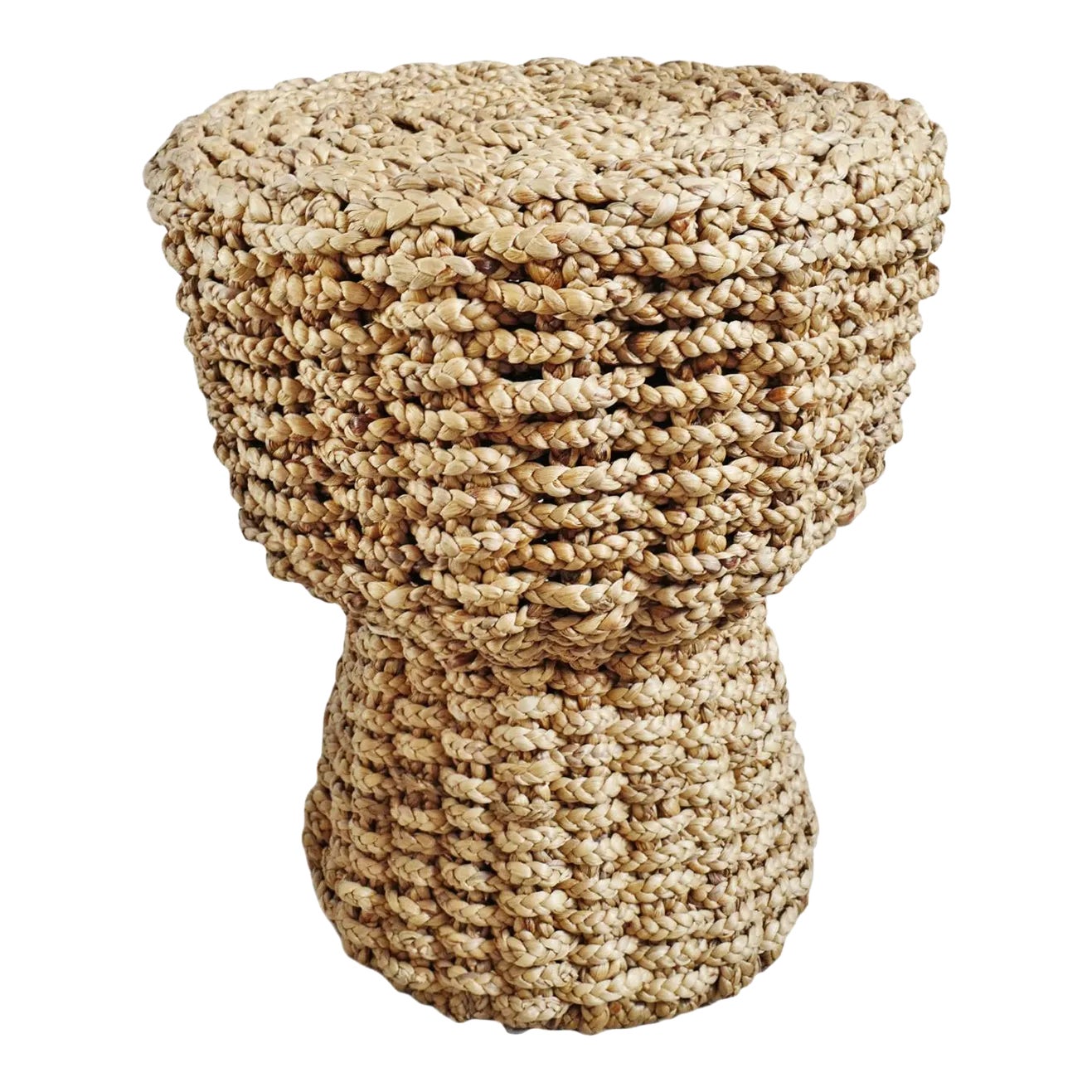 Rattan Braided Rope Stool | Chairish
