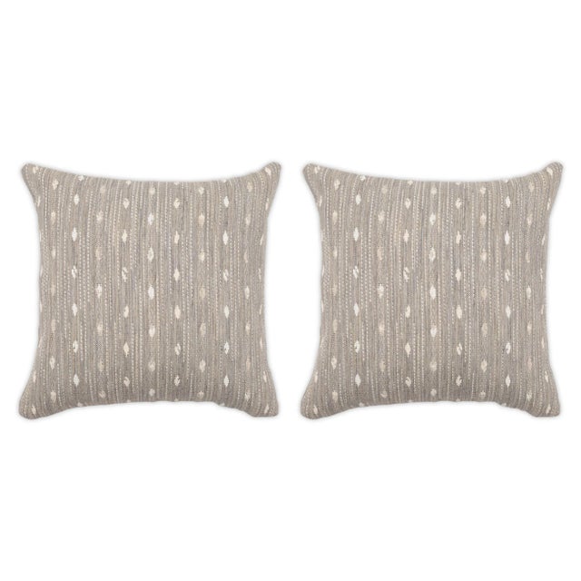 Transitional Drip Stone 20x20 Pillow, A Pair For Sale - Image 3 of 3