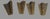 Metal Pair Antique Art Deco 2 Light Ceiling Fixtures Amber Glass Slip Shades 1930s For Sale - Image 7 of 12