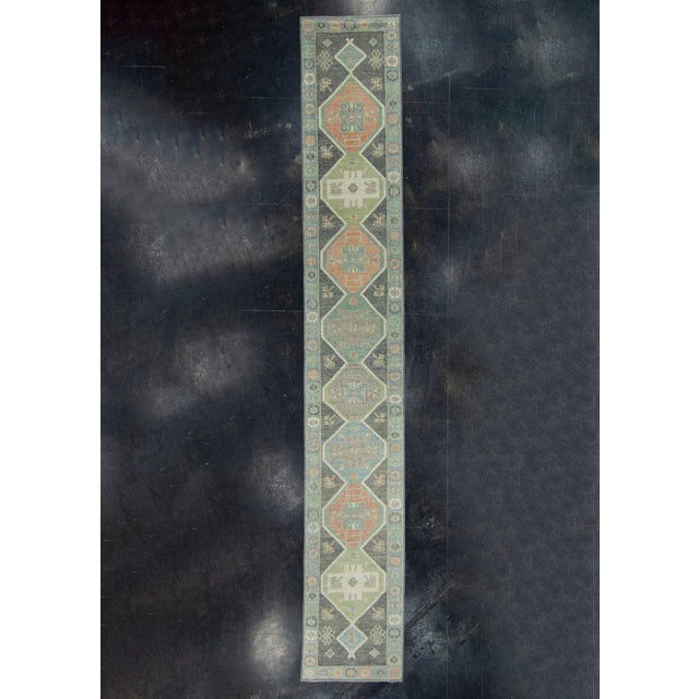 Black Turkish Oushak Runner Rug 2'10" x 18'8" #17229 For Sale - Image 8 of 8