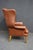 Ethan Allen Leather Wingback Chair For Sale - Image 9 of 12