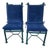 2 Vintage Pompeii Babylon Designer Side Chairs Twisted Aluminum Faux Verdigris For Sale