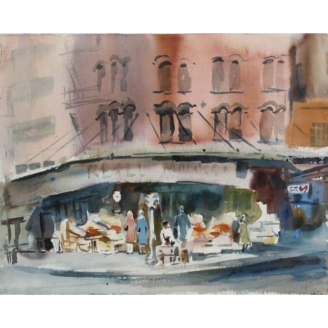 Eve Nethercott's artistic skill and eye for detail is evident in this dual-sided watercolor, in which she depicts a...