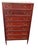Wood 19th Century Federal Neoclassical Mahogany Tall Chest W Marble Top For Sale - Image 7 of 16
