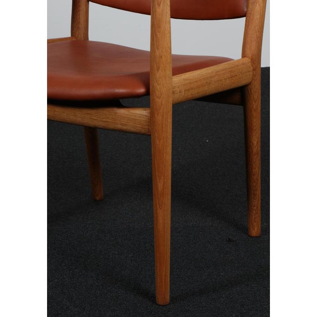 Model JH513 Armchair in Oak and Leather attributed to Hans J. Wegner, 1960s For Sale - Image 6 of 10