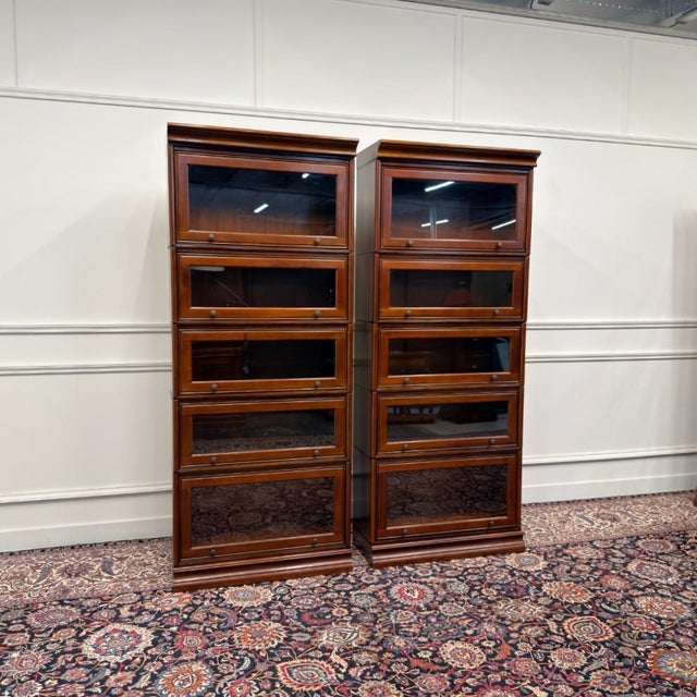 Classic Art Deco Bookcase Set from Globe Wernicke, Set of 2 For Sale - Image 13 of 13