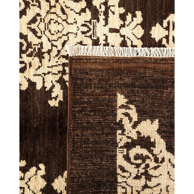2010s Eclectic Collection Hand-Knotted Area Rug - Brown Collection 9' 0" X 12' 4" For Sale - Image 5 of 10