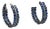 Pair of Kyanite and Diamond Inside Out Hoops For Sale