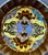 Traditional Vintage Brazilian Butterfly Wing Mosaic Tray Wall Art, Round Lucite and Steel For Sale - Image 3 of 5