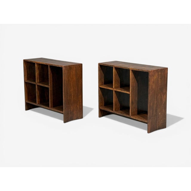 Pierre Jeanneret, 5-Hole File Racks or Bookcases, Teak, Chandigarh, 1960s For Sale - Image 4 of 11