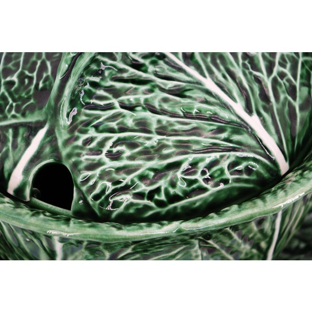 1950s Bordallo Pinheiro Large Cabbage Tureen and Underplate, Portuguese For Sale - Image 10 of 15