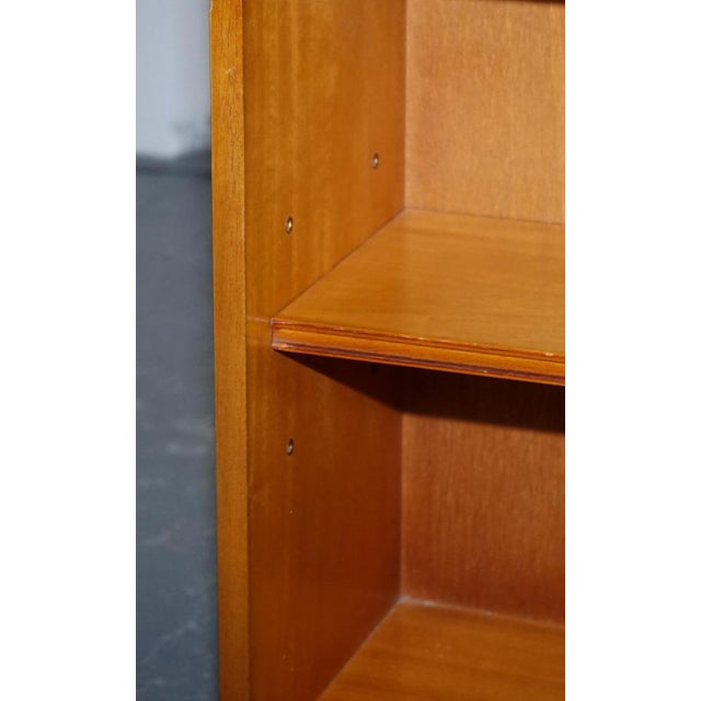 Wood Small Vintage Burr Yew Wood Open Library Bookcase with Drawers and Shelf For Sale - Image 7 of 16
