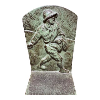 Vintage Mid-Century Soldier Metal Bookends For Sale