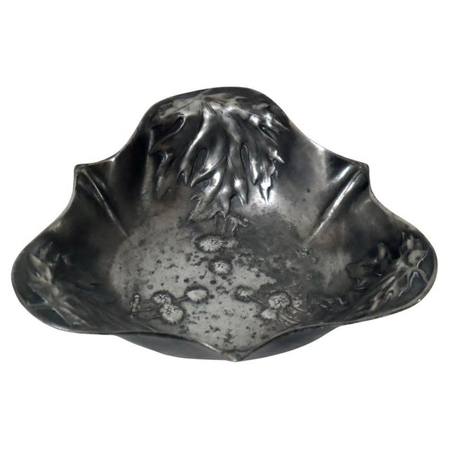 Art Nouveau Bowl with Thistles and Leaves from Bing & Gröndahl, Denmark, 1900s For Sale - Image 14 of 14
