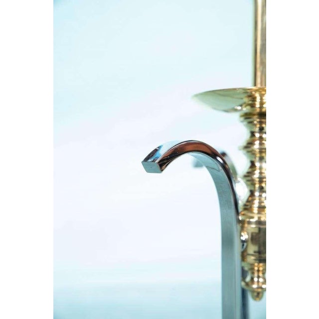 Metal Hollywood Regency Brass Table Lamp, 1950s For Sale - Image 7 of 18