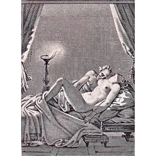 Antique Framed French Boudoir Scene Engraving For Sale - Image 4 of 6