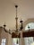 2000 - 2009 Spanish Colonial Style Iron & Carved Wood Five-Light Chandelier For Sale - Image 5 of 9
