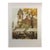 Roger Hebbelinck Hand Signed Vintage Aquatint Etching Clock Tower Farmers Market For Sale