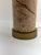 Mid-Century Modern Vintage Pink Marble Column Table Lamp With Brass Accents and Linen Shade For Sale - Image 3 of 5