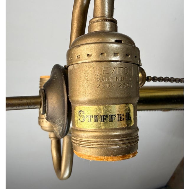 1970’s Stiffel Hollywood Regency Brass & Crystal Table Lamps For Sale - Image 10 of 12