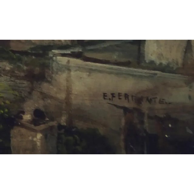 Ettore Ferrante, Italian Landscape Painting, Naples, Posillipo School, Oil on Canvas, Framed For Sale - Image 6 of 7