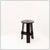 Side Stool - Seating Measures : Ø 32cm - H: 47cm This black-stained oak tripod stool is a French mid-20th-century design,...