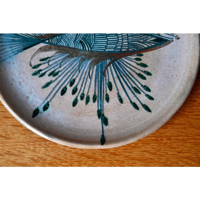 French Decorative Fish Plate in Glazed Stoneware and Ceramic by Jacques De Chateneuil Dit Massard, Vallauris, 1970s For Sale - Image 3 of 7