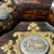 19th Century 19th Century English Faux Tortoiseshell Charger Tray With Brass and Blue Enamel Inlays For Sale - Image 5 of 8