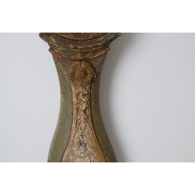 18th Century Antique Rococo Country Long Case Clock, Sweden, 1790 For Sale - Image 5 of 14