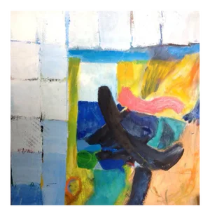 Peter Rossiter Blue Outbreak: Mixed Media Contemporary Painting by Peter Rossiter